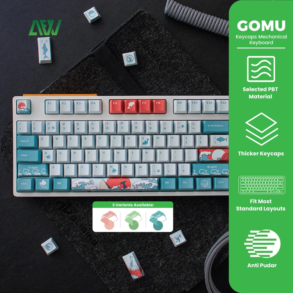 GOMU Keycaps Mechanical Keyboard Full Size Keycaps PBT