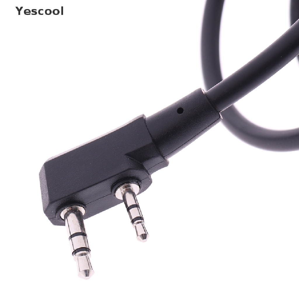 Yescool Z-TAC U94 Headset PTT Radio Militer 2 Pin Warna Hitam Untuk Kenwood