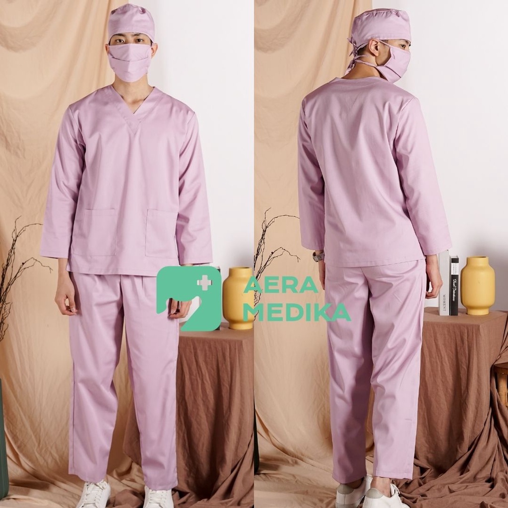 SCRUB/ BAJU JAGA / OKA Lengan Panjang AERA MEDIKA-Lilac