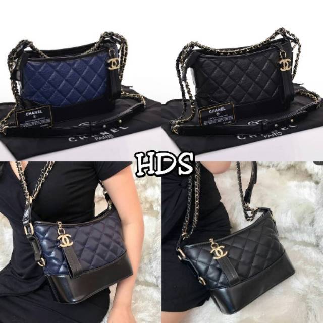 Tas Selempang Rantai Bahan Sintetis Ukuran 28x25 Warna Putih Pink Merah Biru Hitam