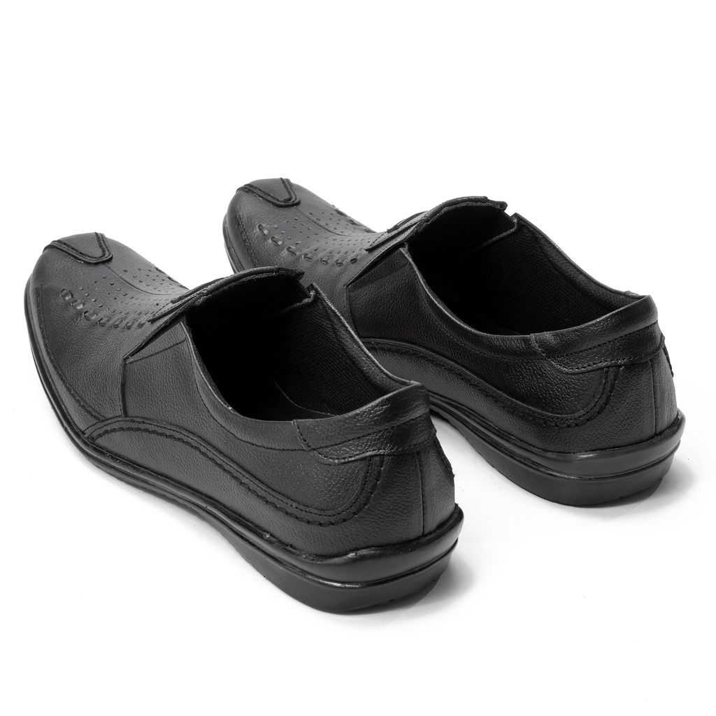Sepatu Casual Pria Slip On Kulit Asli Model Simple Original Handmade Moralist M005