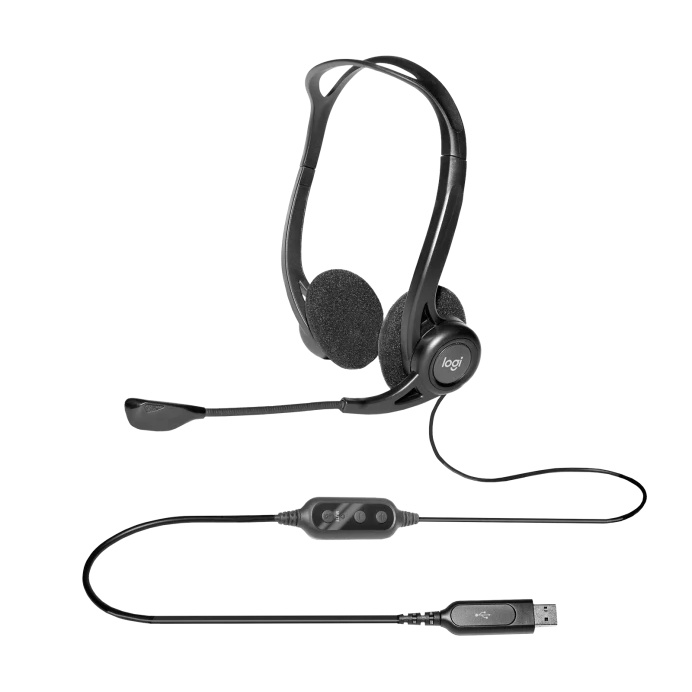 Logitech H370 USB Stereo Headset with Mic Headphone Earphone | H 370