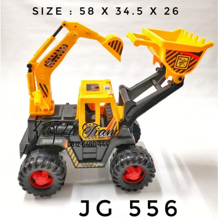 MAINAN ANAK LAKI LAKI EXCAVATOR BEKO BESAR JG556 / MOBIL PLASTIK BEKO