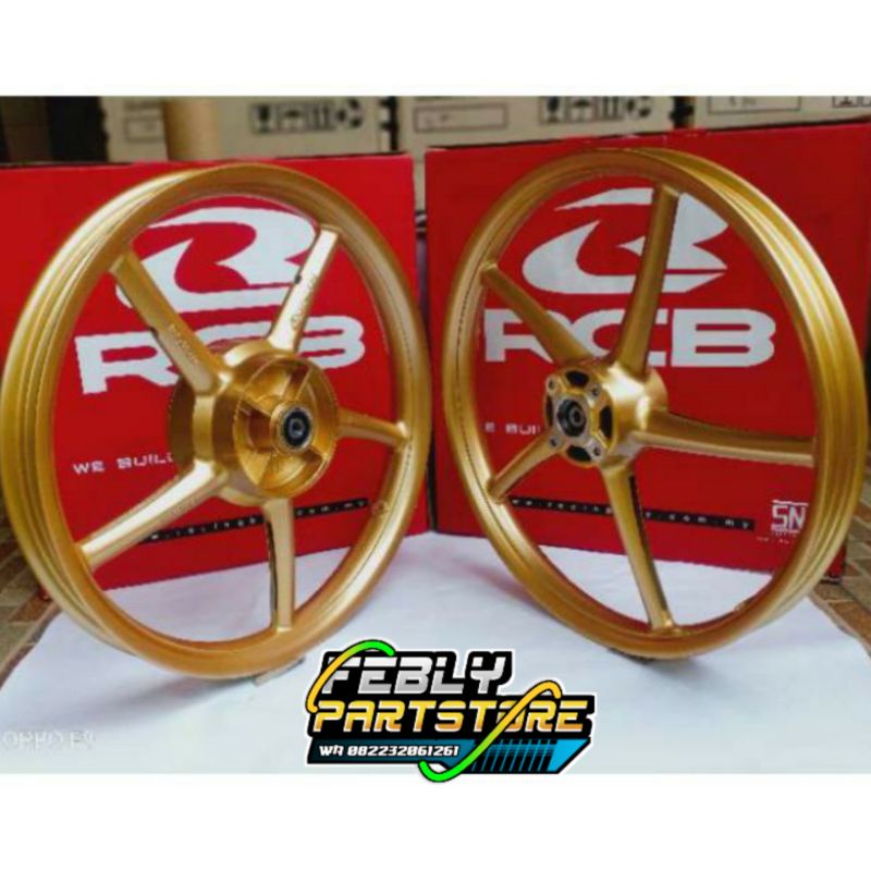 VELG DEPAN BELAKANG RCB GOLD SP522 140X17 160X17 PNP FIZ R VEGA JUPITER MEGAPRO TIGER GL100 CB GL  V