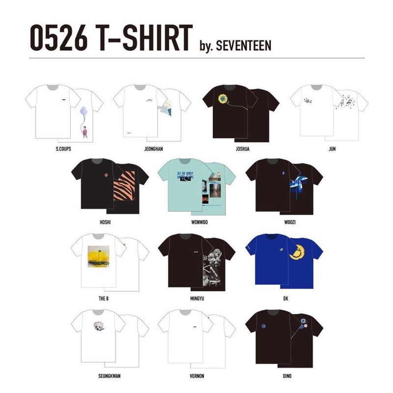 SEVENTEEN OFFICIAL MD 5TH ANNIVERSARY 0526 T- SHIRT JUN WONWOO