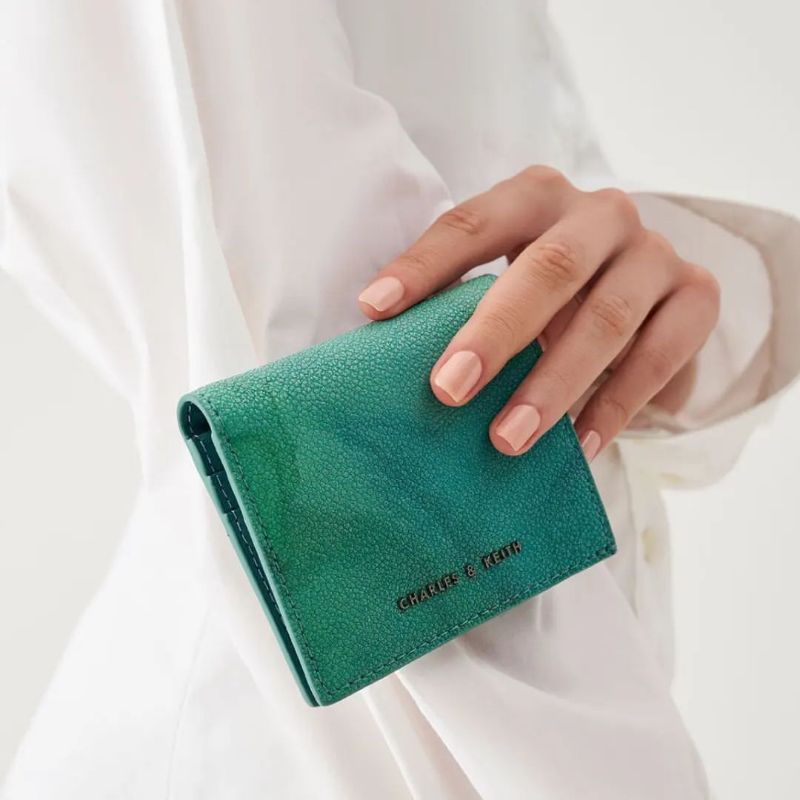 12.12 SALE  | CK Front Flap Watercolour-Print Small Wallet