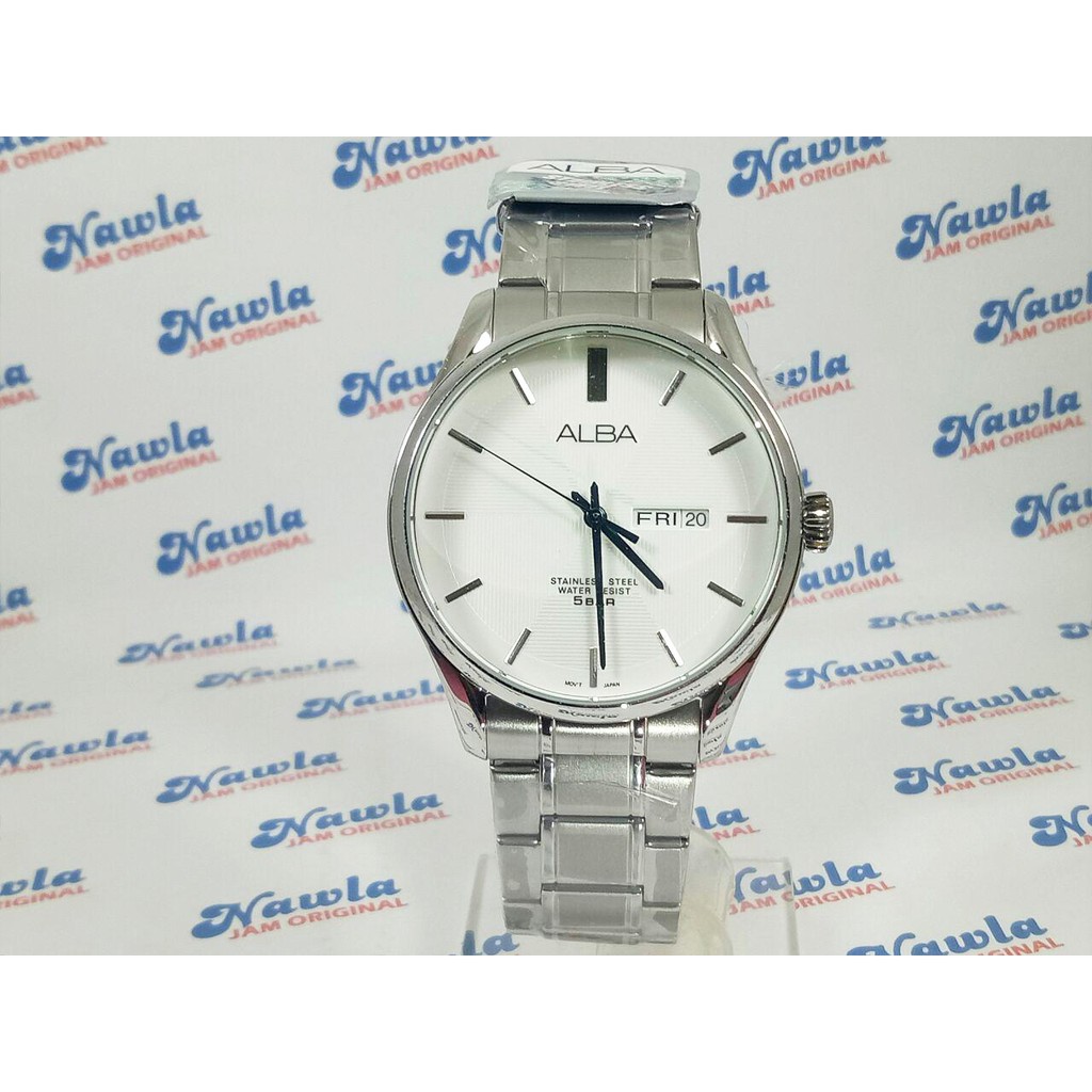 Alba AV3471X1 Blue Hands White Dial | Jam Tangan Pria AV3471