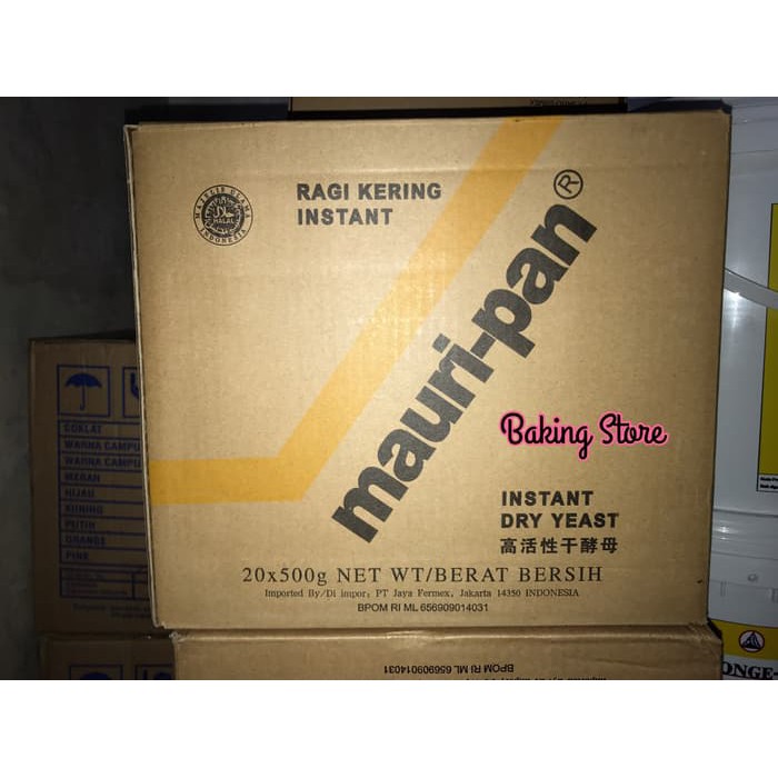 Ragi Kering Mauripan - Instant Dry Yeast Mauripan 20x500gr - Gosend Only!!!