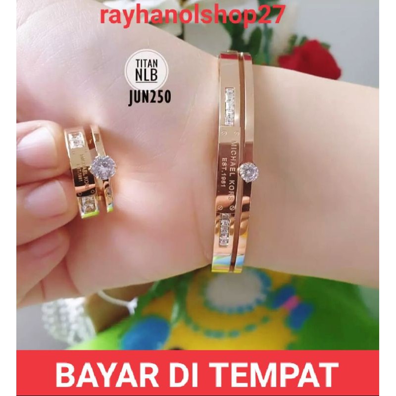 PERHIASAN WANITA TITANIUM MODEL JUN2488 ANTI KARAT