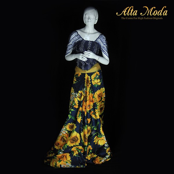 

Alta Moda Kain Tile Bordir Hana Mory Net Navy Silver (1M)