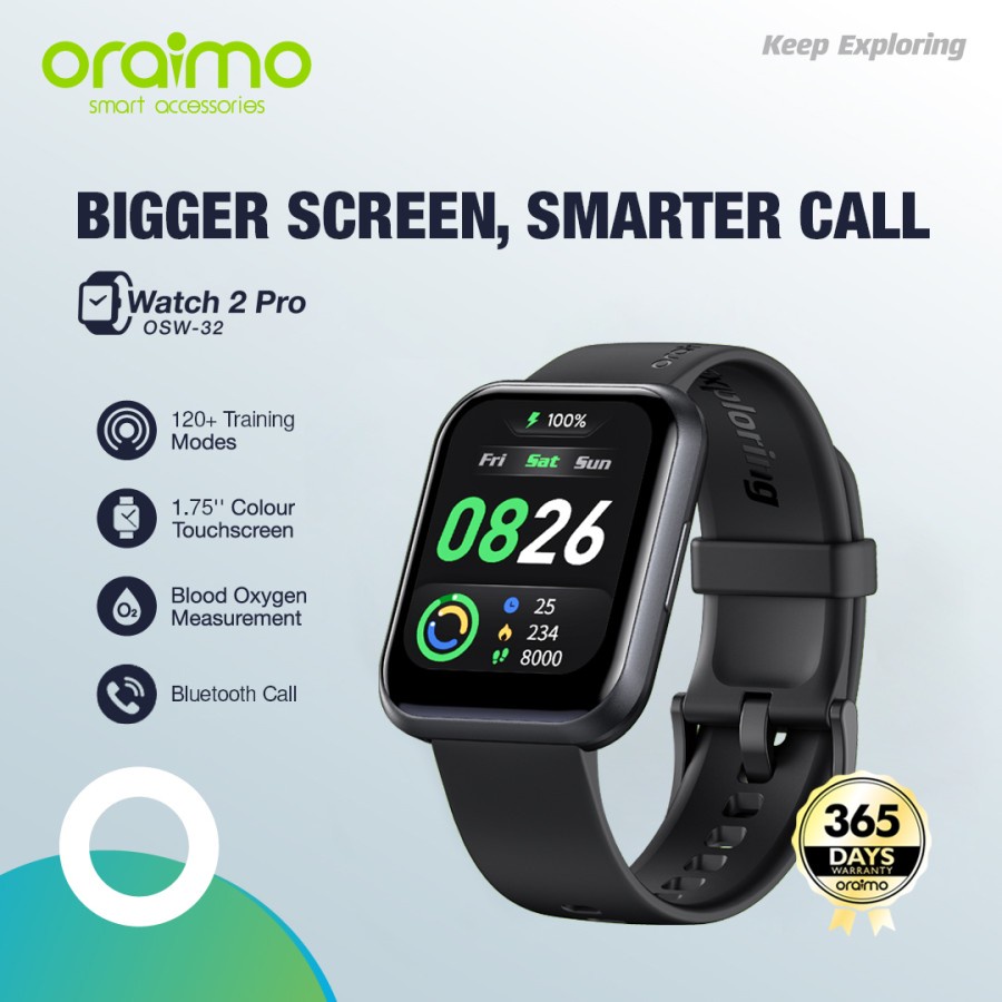 ORAIMO WATCH 2 PRO OSW-32 SMART WATCH JAM TANGAN PINTAR SMARTER CALL