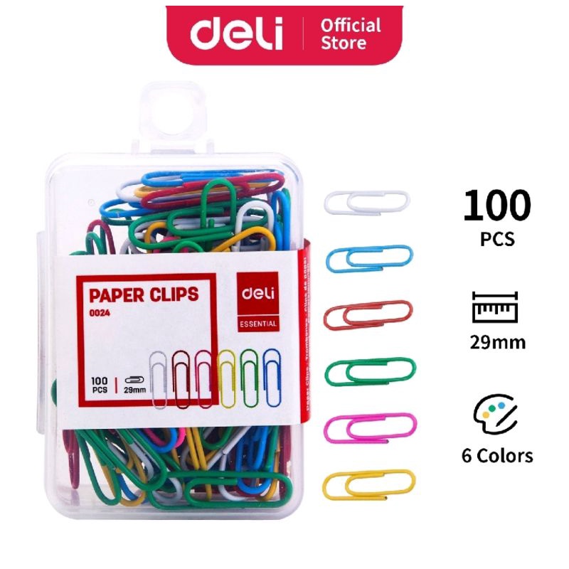 

DELI KLIP KERTAS WARNA/DELI PAPER CLIPS WARNA