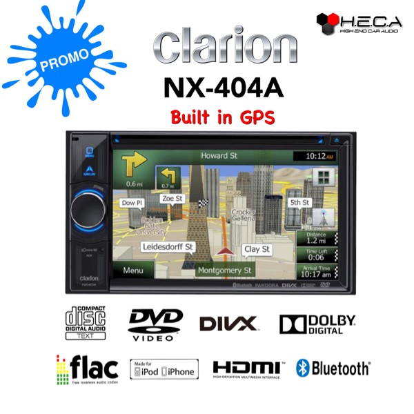 Clarion NX-404A Double Din NX404A Head Unit NX 404 A Tape Mobil GPS