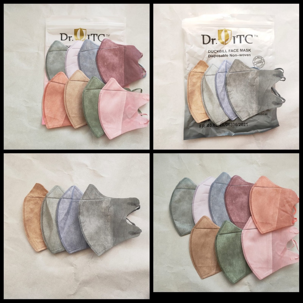 MASKER DUCKBILL WARNA GRADASI DR ITC/ DUCKBILL WARNA RAINBOW