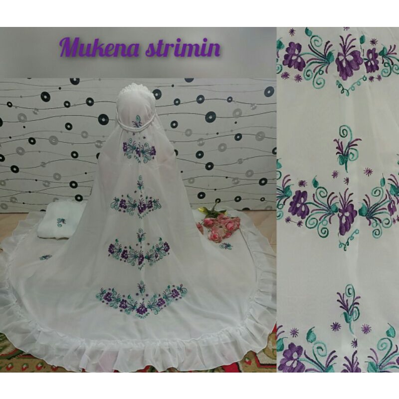 Mukena sulam strimin