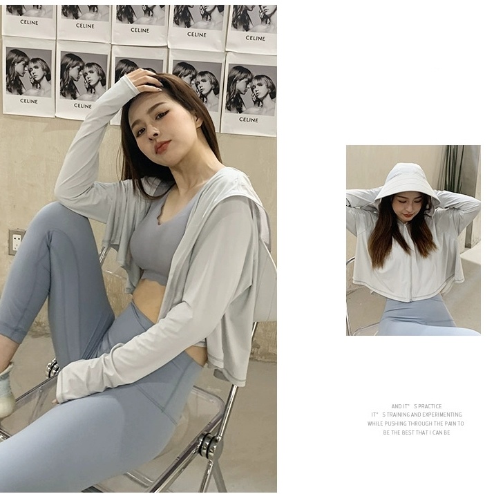 Anti UV Wanita Jacket Anti Matahari Parasut Outdoor 2299 (L/XL)-7