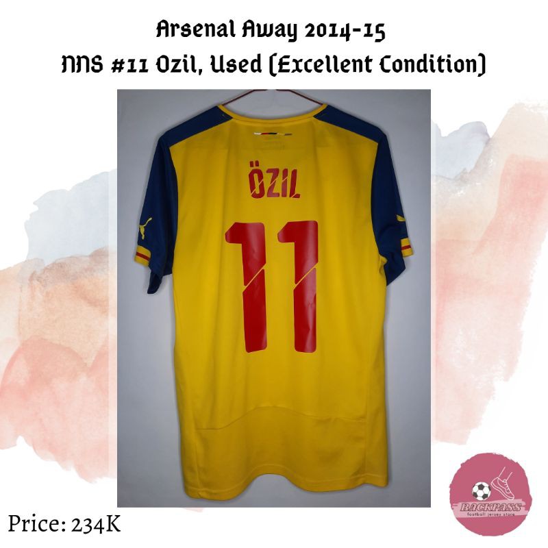 Arsenal Away Original Jersey 2014-2015 (#11 Ozil)