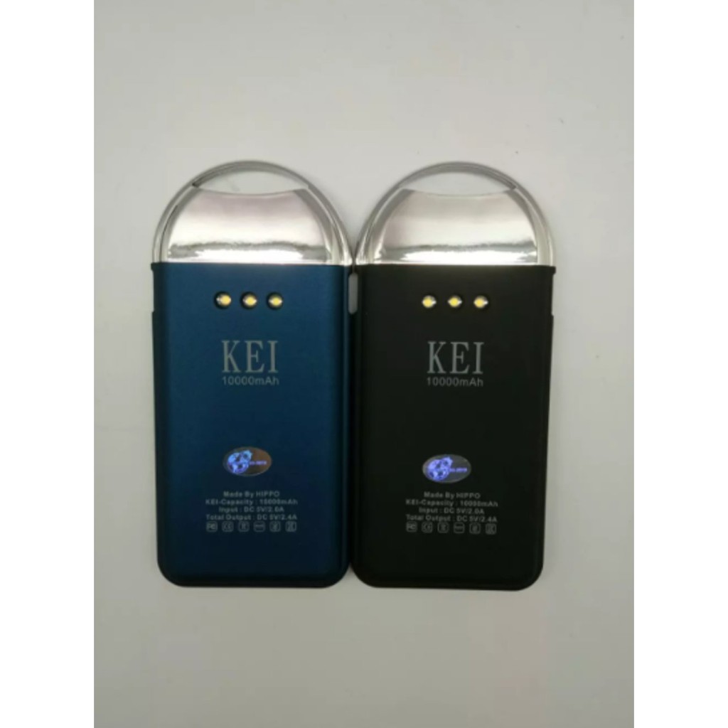 AC041 - POWERBANK HIPPO KEI 10000 MAH SIMPLE PACK NAVY ORIGINAL GARANSI RESMI