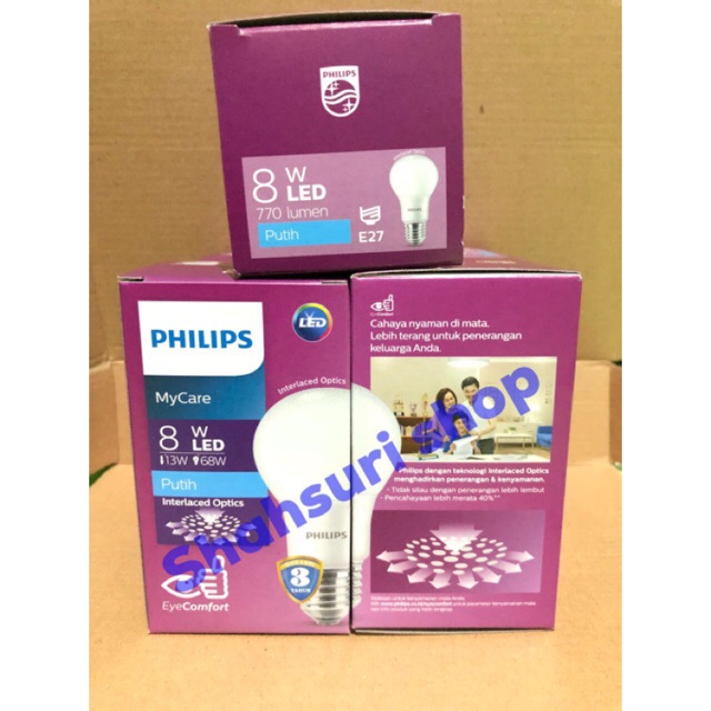 Philips led mycare 8w my care 8 watt 8 w cool day light putih