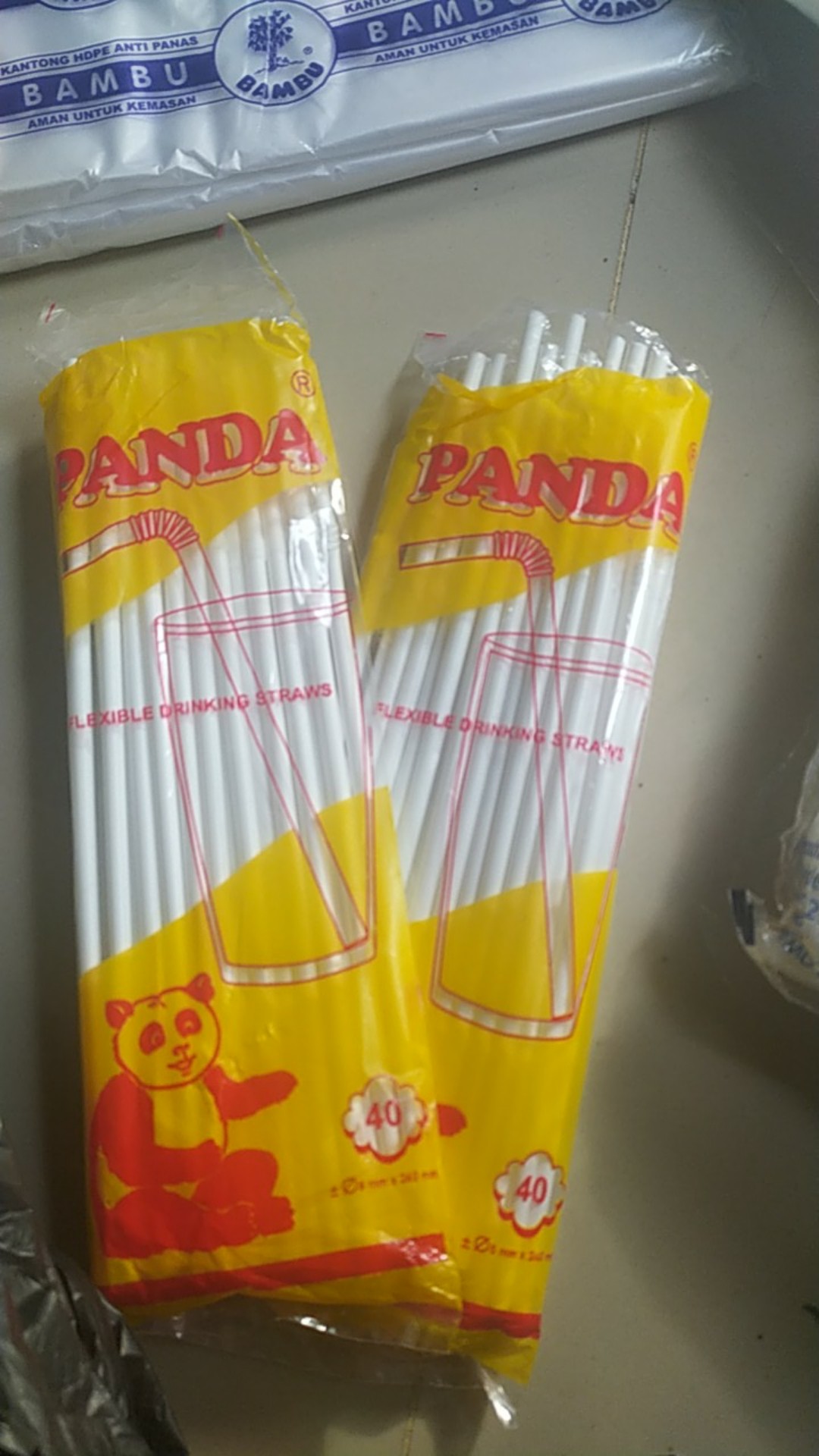Sedotan Bengkok Sedotan Tekuk Panda