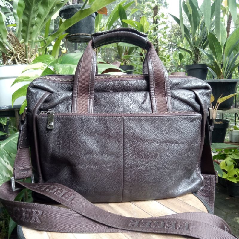 FEGER / TAS LAPTOP / LEATHER BAG / TAS KULIT / SELEMPANG