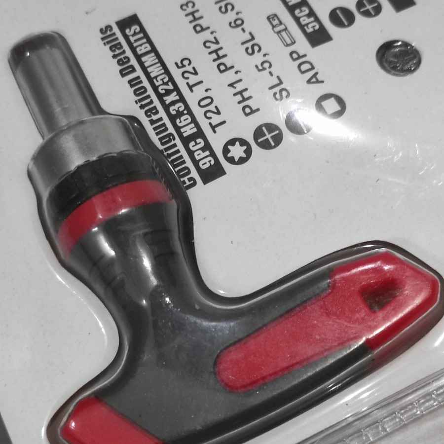 obeng torx kecil besar gagang bentuk T ratchet racet set 16in1 16 in 1