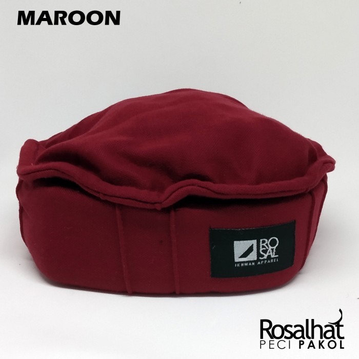 PROMO TOPI PECI PAKOL TALIBAN ROSAL DEWASA PRIA MUSLIM KOPIAH MURAH - MAROON, All Size