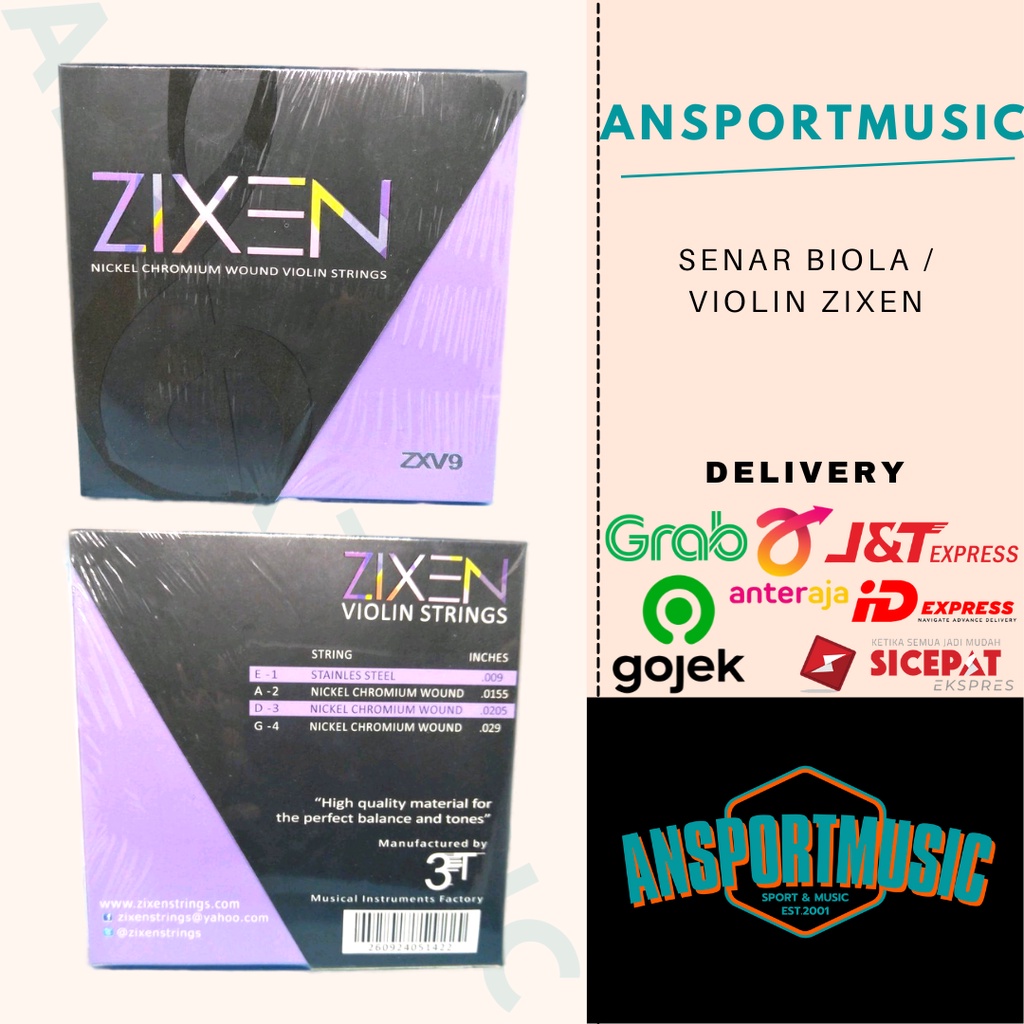 Senar Biola Senar Violin ZIXEN Nickel Chromium Violin Strings Original 100%