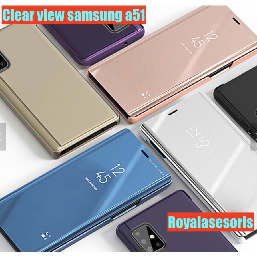 Flip Case Samsung A51 Clear View Standing Mirror Cover