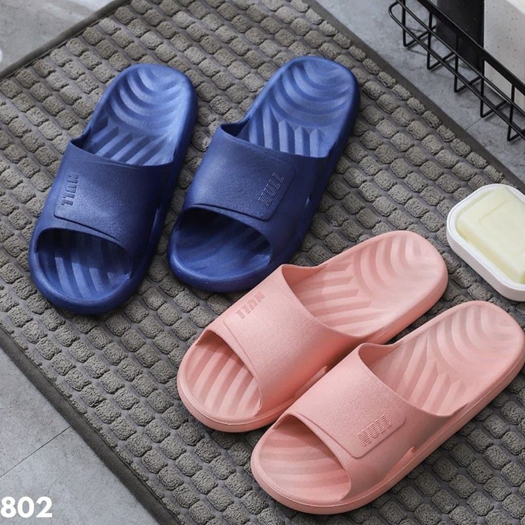 SANDAL SELOP DESIGN TEKSTUR GELOMBANG COCOK PAKAI SEKELUARGA BAHAN RUBBER NYAMAN EMPUK IMPORT ANT LICIN 802