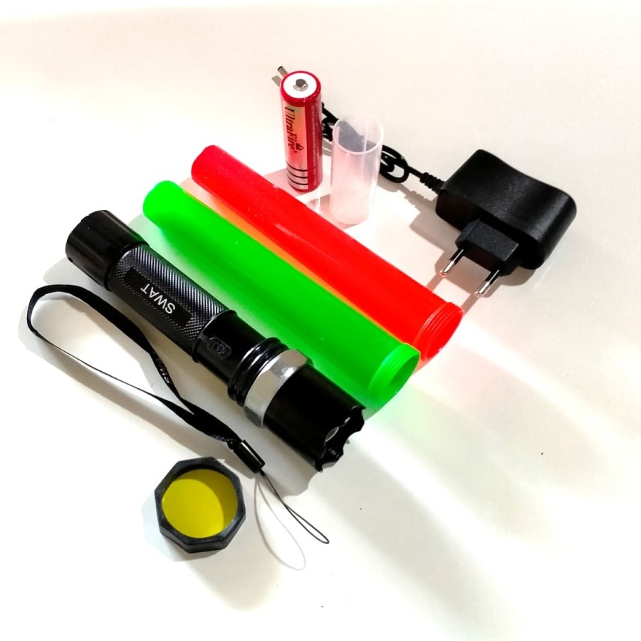 Promo Terbaru!!! Senter Polisi Led Swat Kompas/Lampu Lalin SX-8008 Super Terang Awet Dan Berkualitas
