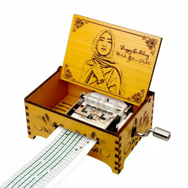 (Caira) Kotak Musik Music Box Custom Musik dan Foto