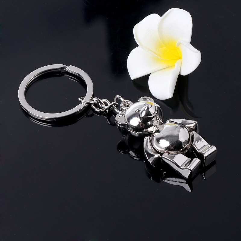 SIY  Metal Movable Bear Keychain 3D Animal Kering Women Car Handbag Charm Accessory