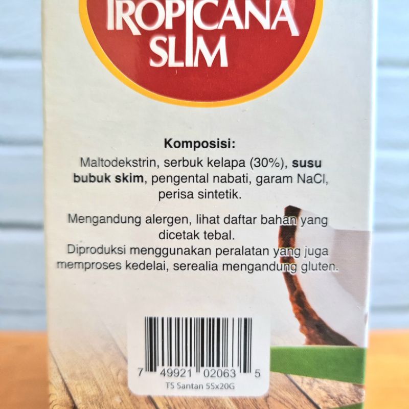 Tropicana Slim Santan Bubuk Rendah Lemak 1 Box isi 5 Sachet