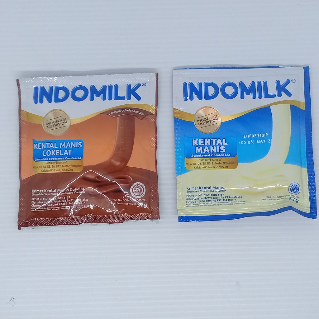 

Indomilk Sachet Renceng Kental Manis Cokelat / Kental Manis Putih 37 gram