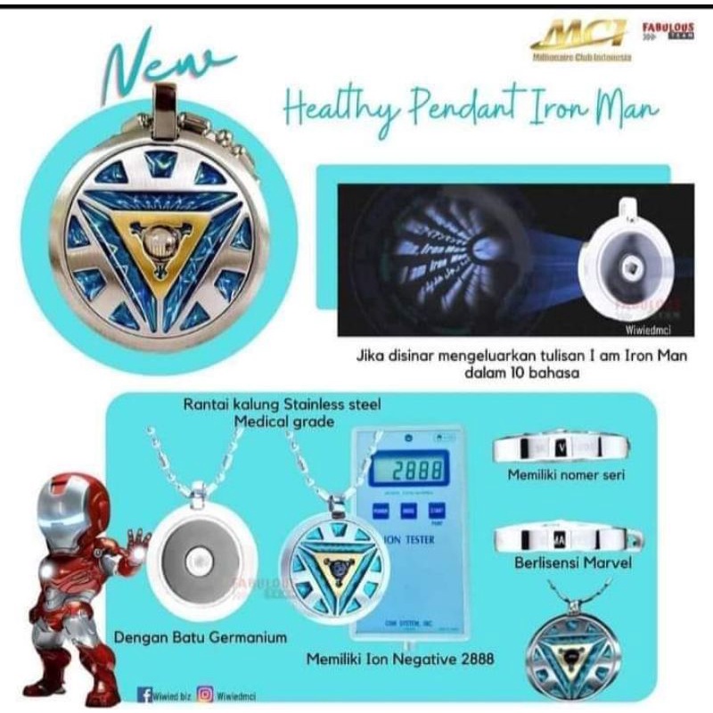 KALUNG MARVEL IRONMAN /PENDANT MCI ORIGINAL