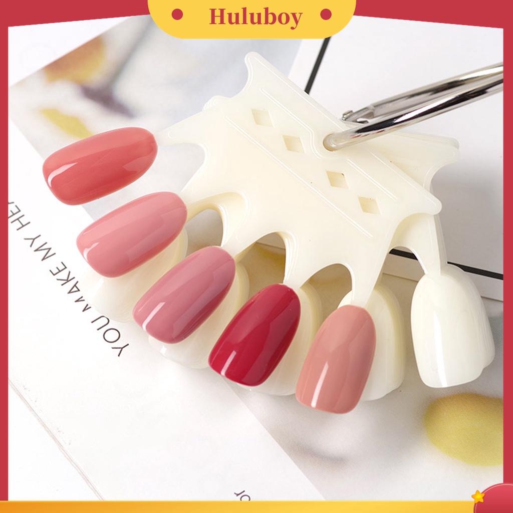 Huluboy Huluboy♡ 10 / 50 Pcs Stik Display Kuku Palsu Bentuk Kipas Bahan ABS Untuk Praktek Manicure
