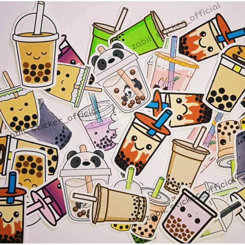 

20 pcs STICKER BOBA LUCU / MURAH / BOBA STICKER