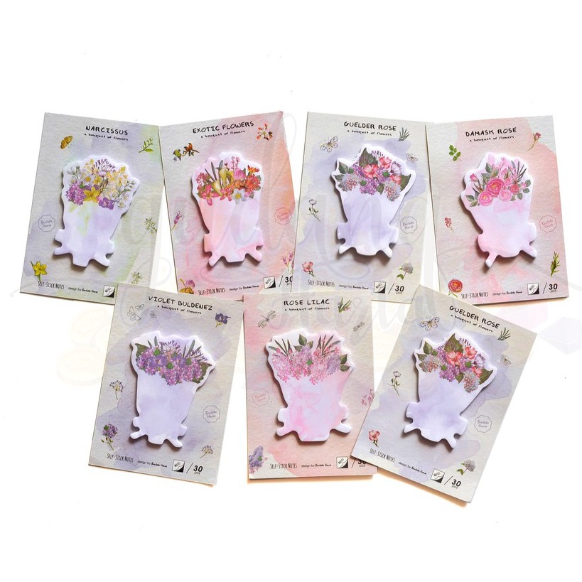 Sticky Note Flower Bouquet Buket Bunga Sticky Note Memo Lucu Unik DIY Scrapbook GH 301217