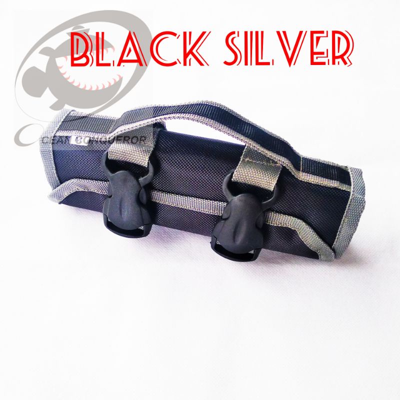 Jig Bag Roll Tas Metal Jig Size S, M, L, XL Untuk Jig 5gr-500gr Original By Ocean Conqueror-Black Silver