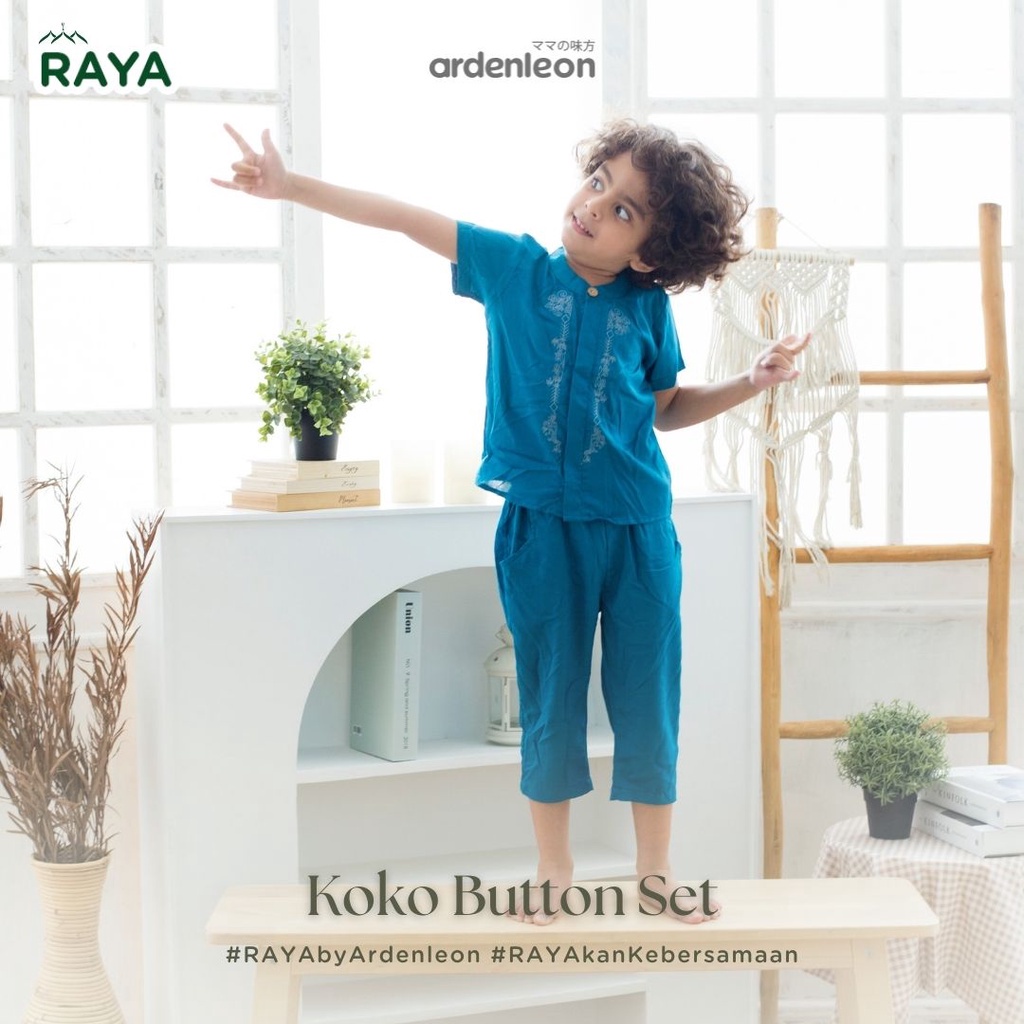 ARDENLEON Boys Button Koko Set 3.0 Setelan Anak (1-7 tahun)