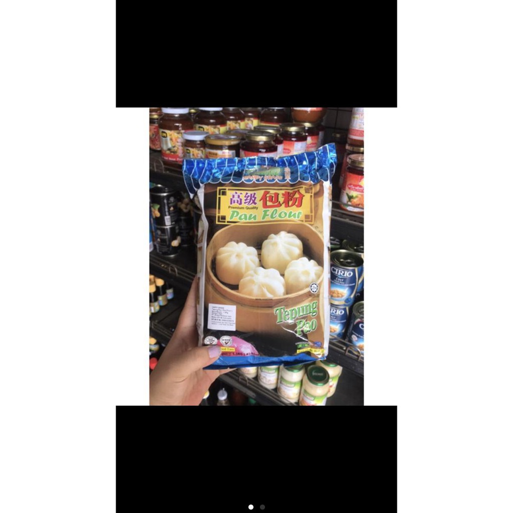 

zj1t tepung pao happy grass / tepung bakpao / pau flour 1.3kg cis7