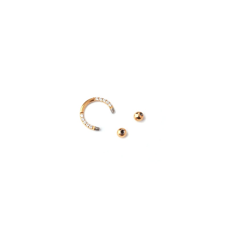 1 Piece Captive Bead Ring Horseshoe Ring Body Piercing Jewelry Lobe Helix Rook Tragus Earrings Unisex