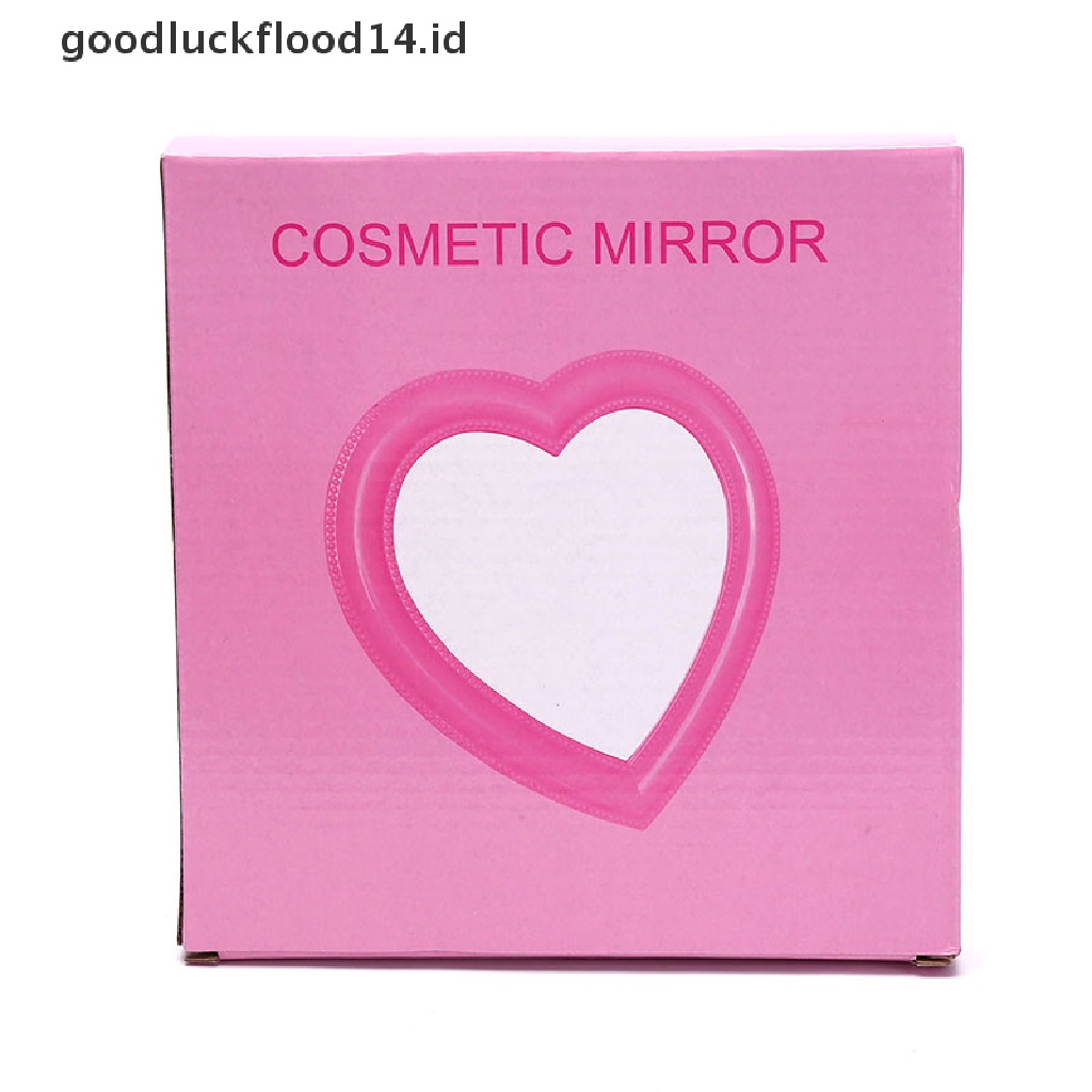 [OOID] Web Celebrity Cosmetic Mirror Mini Heart Student Dormitory Girl Mirror Portable ID