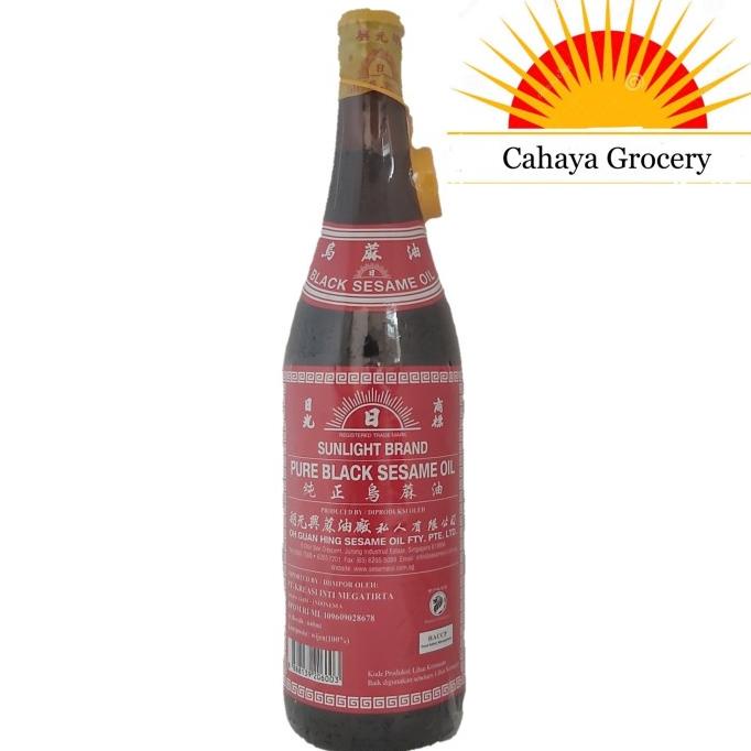 

Black Sesame oil Sunlight Brand 640ml . Minyak Wijen hitam Asli