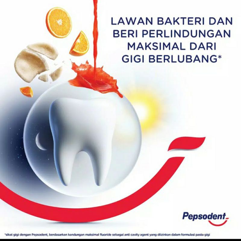 Pepsodent Pencegah Gigi Berlubang Pasta Gigi Pepsodent 225 gram gratis sikat gigi