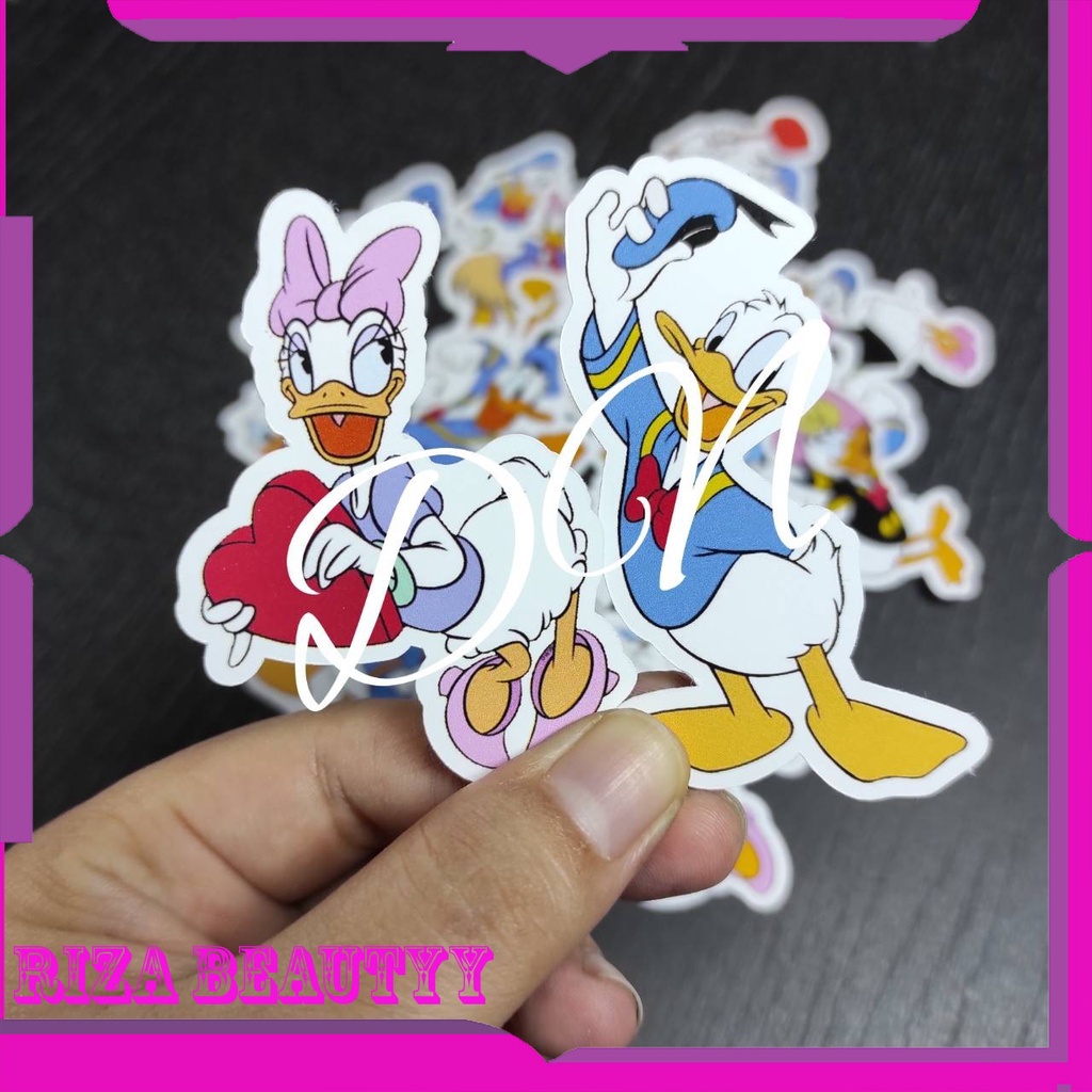

16pcs Stiker Donal Bebek 16 pcs Sticker Kertas Glossy Karakter Donal Duck Kartun