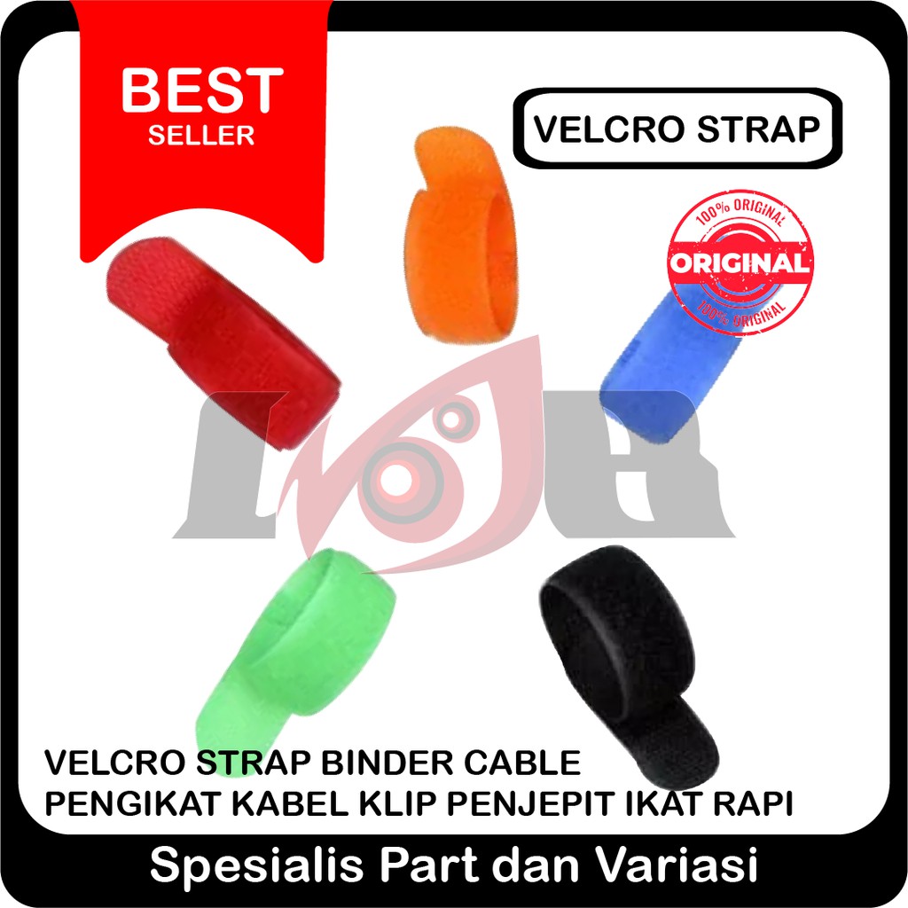 Velcro Strap Binder Cable Pengikat Kabel Klip Penjepit Ikat Rapi