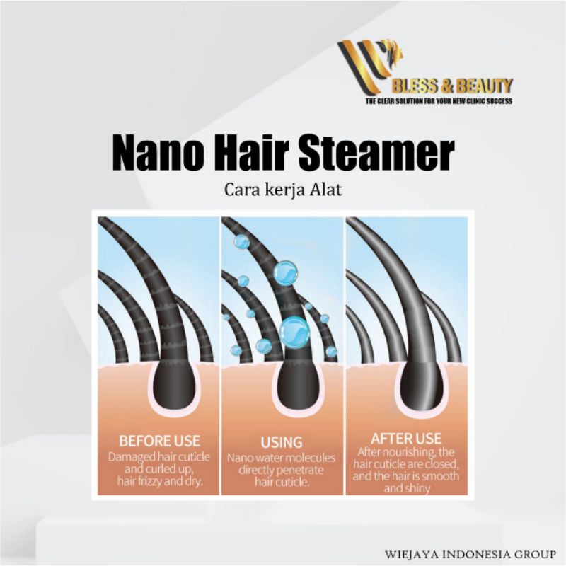 Hair Steamer Nano Mist Steamer Blue Ray Steamer Rambut