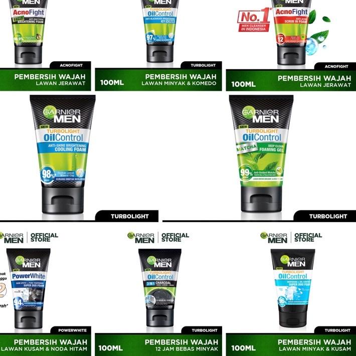 TERBARU  Garnier Men Acno Fight Turbo Light Oil Control Power White Super Duo Foam 100ml grosir